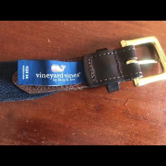 Mens Vineyard Vines Patriotic Leather Whale Belt 34 🐳  🇺🇸 - Picture 5 of 6